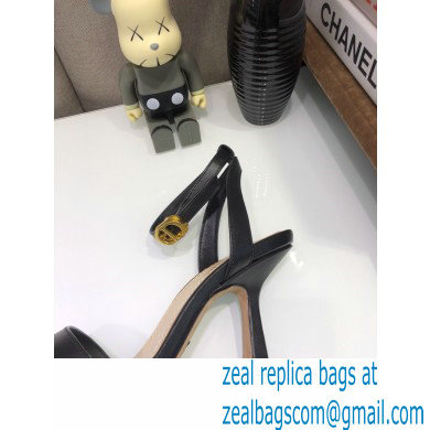 Dior Heel 8cm Sandals Black 2021