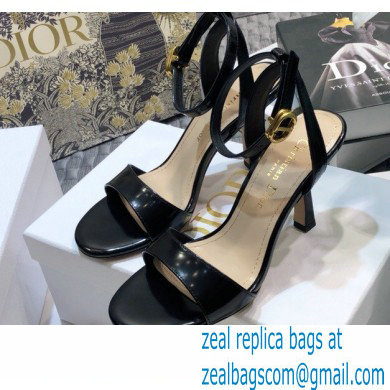 Dior Heel 8cm Sandals Brushed Black 2021