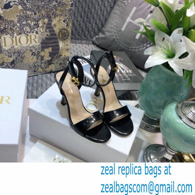 Dior Heel 8cm Sandals Brushed Black 2021