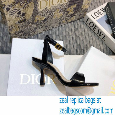 Dior Heel 8cm Sandals Brushed Black 2021 - Click Image to Close