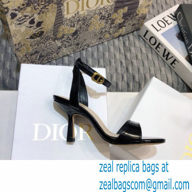 Dior Heel 8cm Sandals Brushed Black 2021