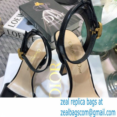 Dior Heel 8cm Sandals Brushed Black 2021