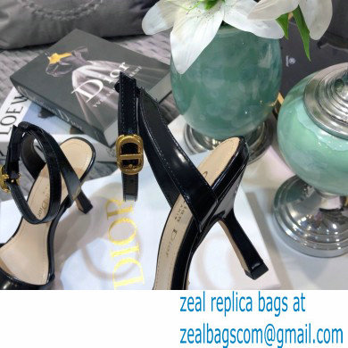 Dior Heel 8cm Sandals Brushed Black 2021
