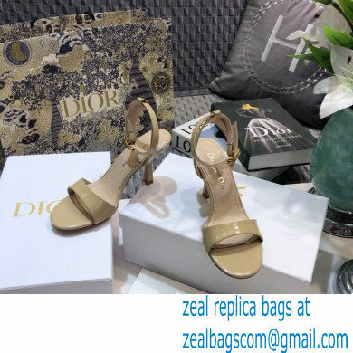 Dior Heel 8cm Sandals Brushed Nude 2021