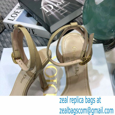 Dior Heel 8cm Sandals Brushed Nude 2021