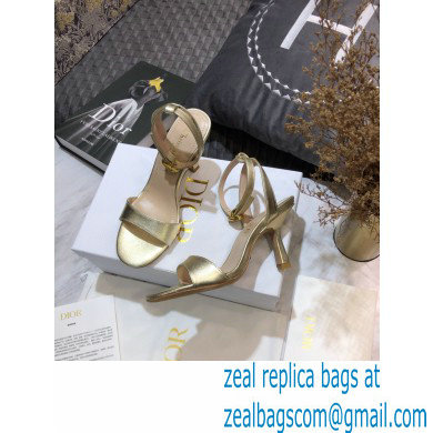 Dior Heel 8cm Sandals Gold 2021