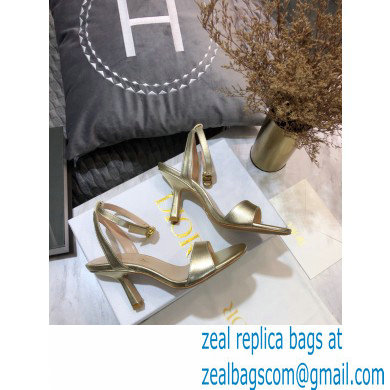 Dior Heel 8cm Sandals Gold 2021