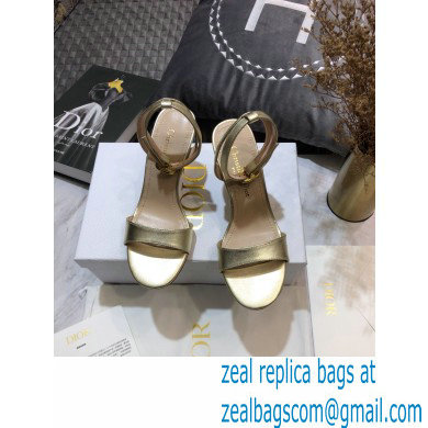 Dior Heel 8cm Sandals Gold 2021