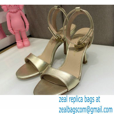 Dior Heel 8cm Sandals Gold 2021