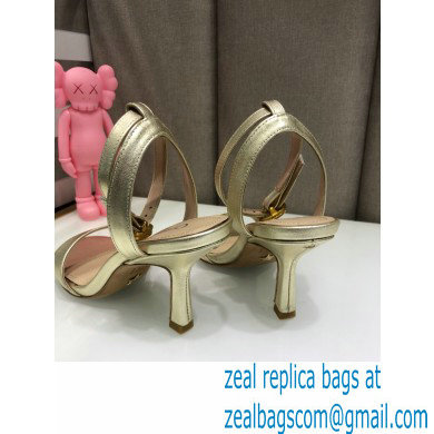 Dior Heel 8cm Sandals Gold 2021