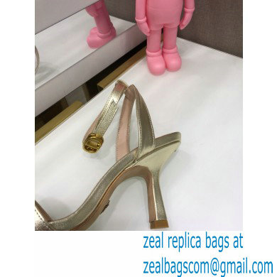 Dior Heel 8cm Sandals Gold 2021 - Click Image to Close