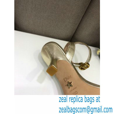 Dior Heel 8cm Sandals Gold 2021