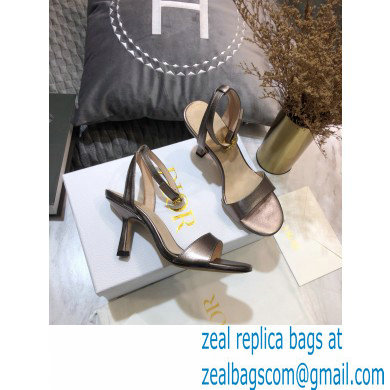 Dior Heel 8cm Sandals Gun Color 2021