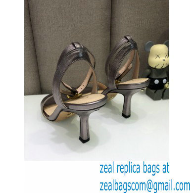 Dior Heel 8cm Sandals Gun Color 2021 - Click Image to Close