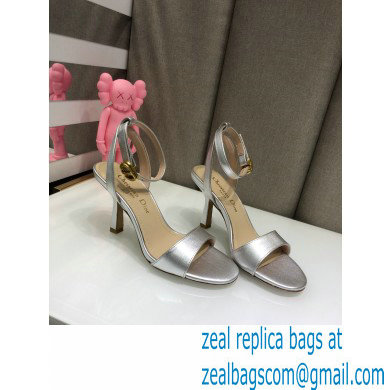 Dior Heel 8cm Sandals Silver 2021