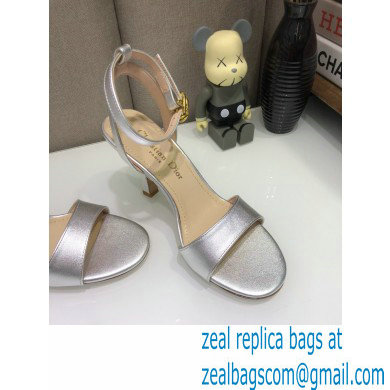 Dior Heel 8cm Sandals Silver 2021
