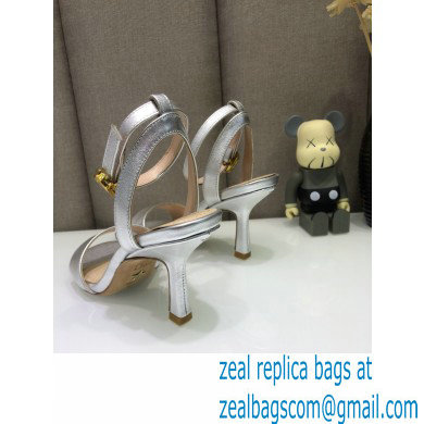 Dior Heel 8cm Sandals Silver 2021