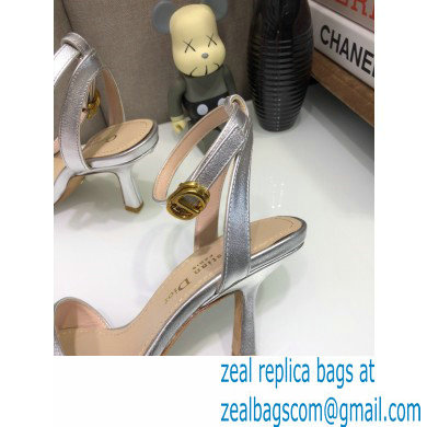 Dior Heel 8cm Sandals Silver 2021