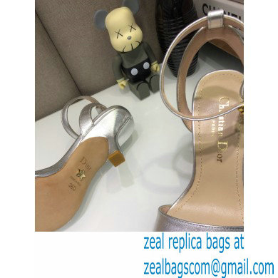 Dior Heel 8cm Sandals Silver 2021