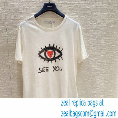 Dior 'I SEE YOU' T-Shirt white - Click Image to Close