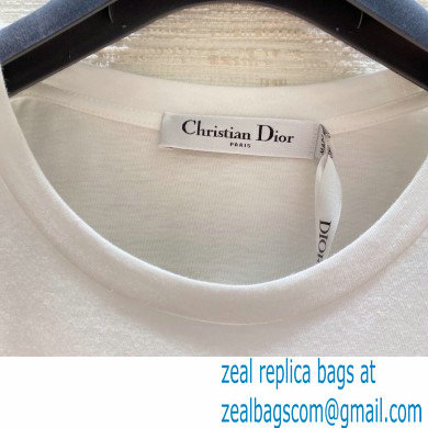Dior 'J'Adior 8' Embroidered T-Shirt white - Click Image to Close