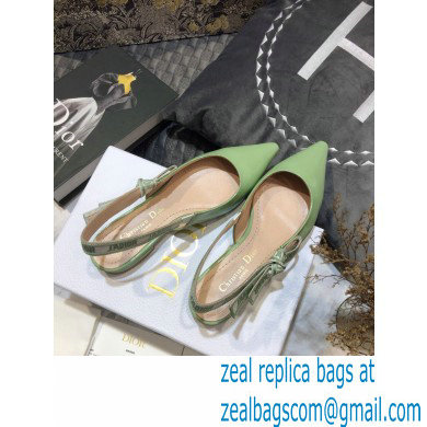 Dior J'Adior Slingback Ballerina Flats Patent Calfskin Light Green 2021 - Click Image to Close