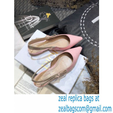 Dior J'Adior Slingback Ballerina Flats Patent Calfskin Pink 2021