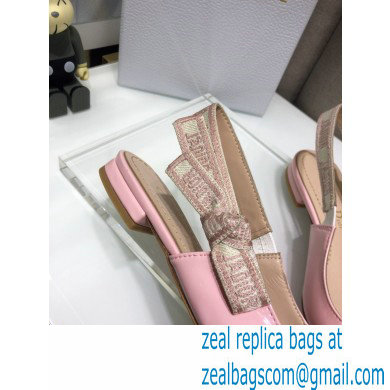 Dior J'Adior Slingback Ballerina Flats Patent Calfskin Pink 2021