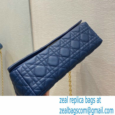 Dior Large Caro Bag in Cannage Lambskin Gradient Indigo Blue 2021