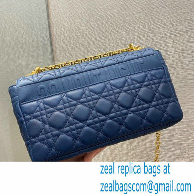 Dior Large Caro Bag in Cannage Lambskin Gradient Indigo Blue 2021