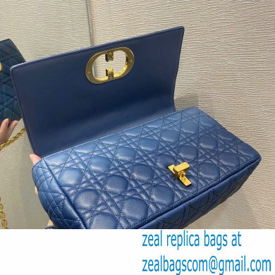 Dior Large Caro Bag in Cannage Lambskin Gradient Indigo Blue 2021