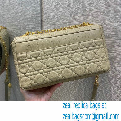 Dior Large Caro Bag in Soft Cannage Calfskin Beige 2021