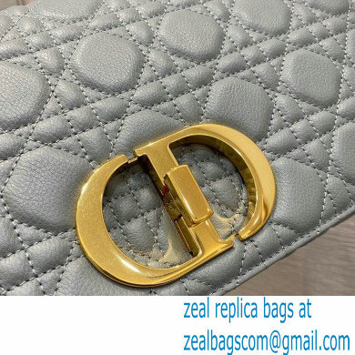 Dior Large Caro Bag in Soft Cannage Calfskin Gray 2021