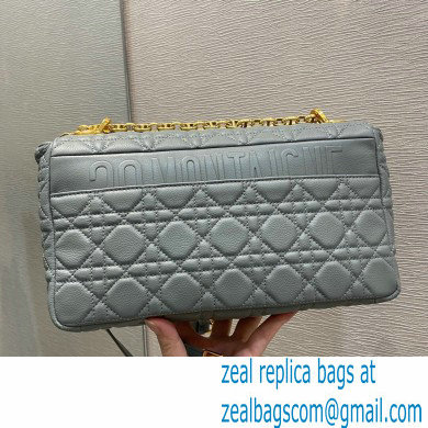 Dior Large Caro Bag in Soft Cannage Calfskin Gray 2021