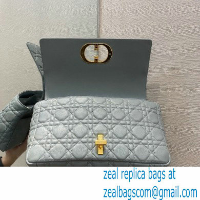 Dior Large Caro Bag in Soft Cannage Calfskin Gray 2021 - Click Image to Close