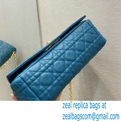 Dior Large Caro Bag in Soft Cannage Calfskin Ocean Blue 2021