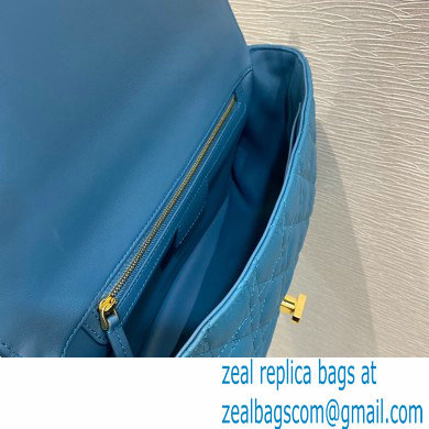 Dior Large Caro Bag in Soft Cannage Calfskin Ocean Blue 2021