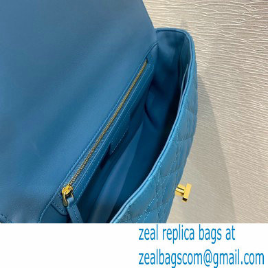 Dior Large Caro Bag in Soft Cannage Calfskin Ocean Blue 2021 - Click Image to Close