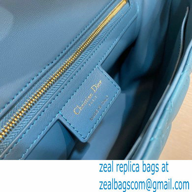 Dior Large Caro Bag in Soft Cannage Calfskin Ocean Blue 2021 - Click Image to Close