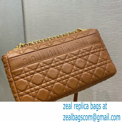 Dior Large Caro Bag in Supple Cannage Calfskin Brown 2021