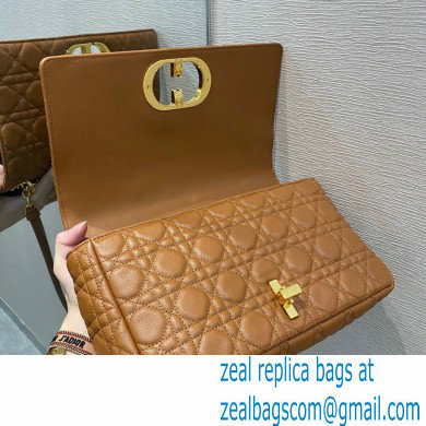 Dior Large Caro Bag in Supple Cannage Calfskin Brown 2021