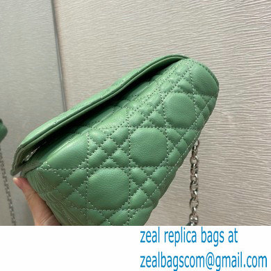 Dior Large Caro Bag in Supple Cannage Calfskin Mint Green 2021