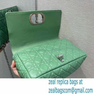 Dior Large Caro Bag in Supple Cannage Calfskin Mint Green 2021