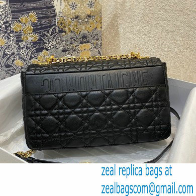 Dior Medium Caro Bag in Supple Cannage Calfskin Black 2021