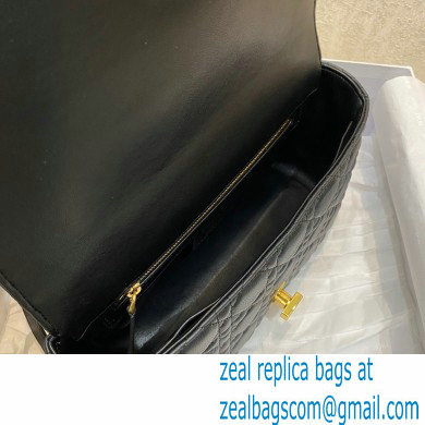 Dior Medium Caro Bag in Supple Cannage Calfskin Black 2021