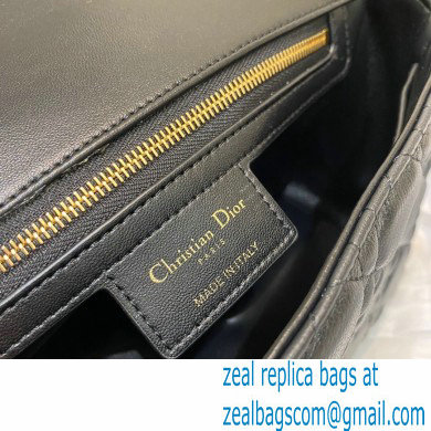 Dior Medium Caro Bag in Supple Cannage Calfskin Black 2021