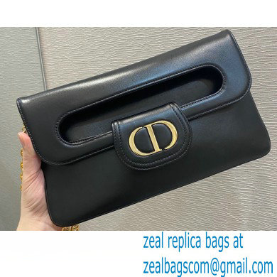 Dior Medium DiorDouble Bag in Smooth Calfskin Black 2021