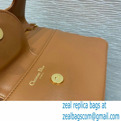 Dior Medium DiorDouble Bag in Smooth Calfskin Brown 2021