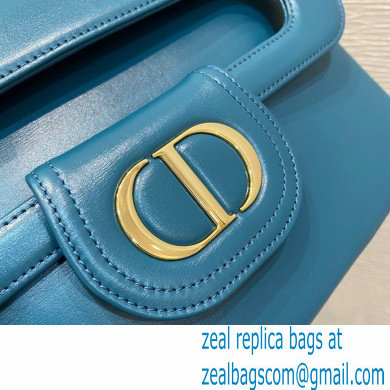 Dior Medium DiorDouble Bag in Smooth Calfskin Deep Ocean Blue 2021