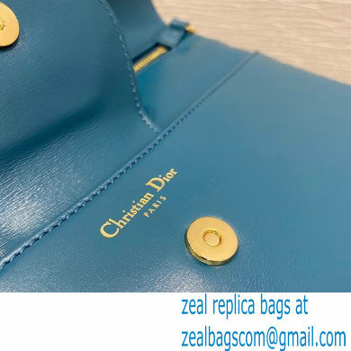 Dior Medium DiorDouble Bag in Smooth Calfskin Deep Ocean Blue 2021